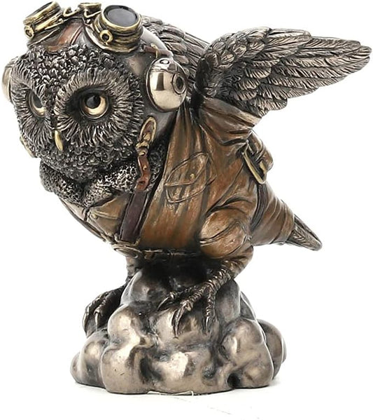 Flying Ace Aviator Owl Decorative Figurine