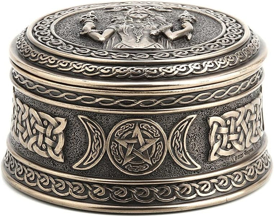 Hecate Goddess Of Chthonic Round Trinket Box