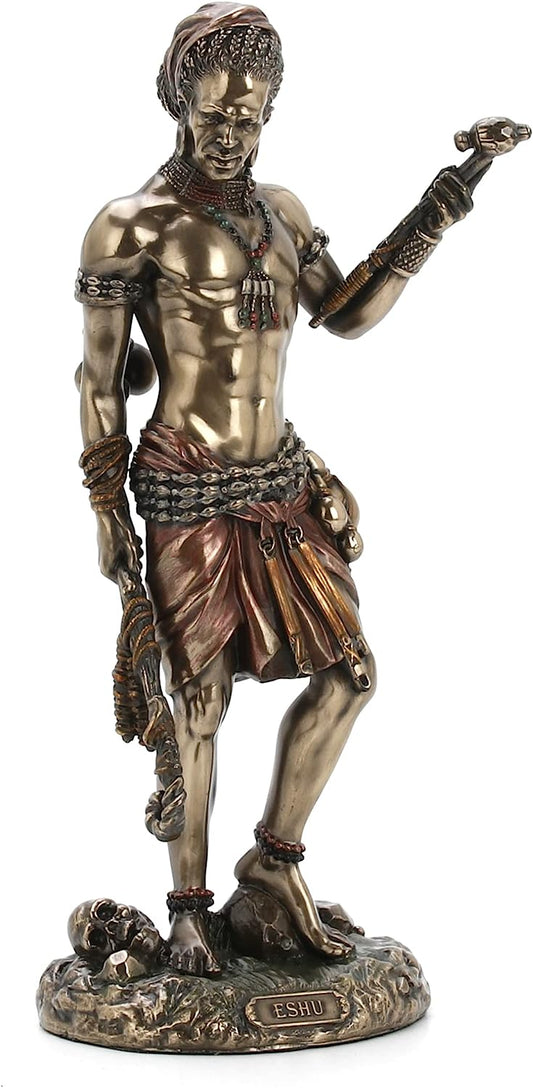 Eshu The Divine Trickster God Of The Yoruba Antique Bronze Finish Statue