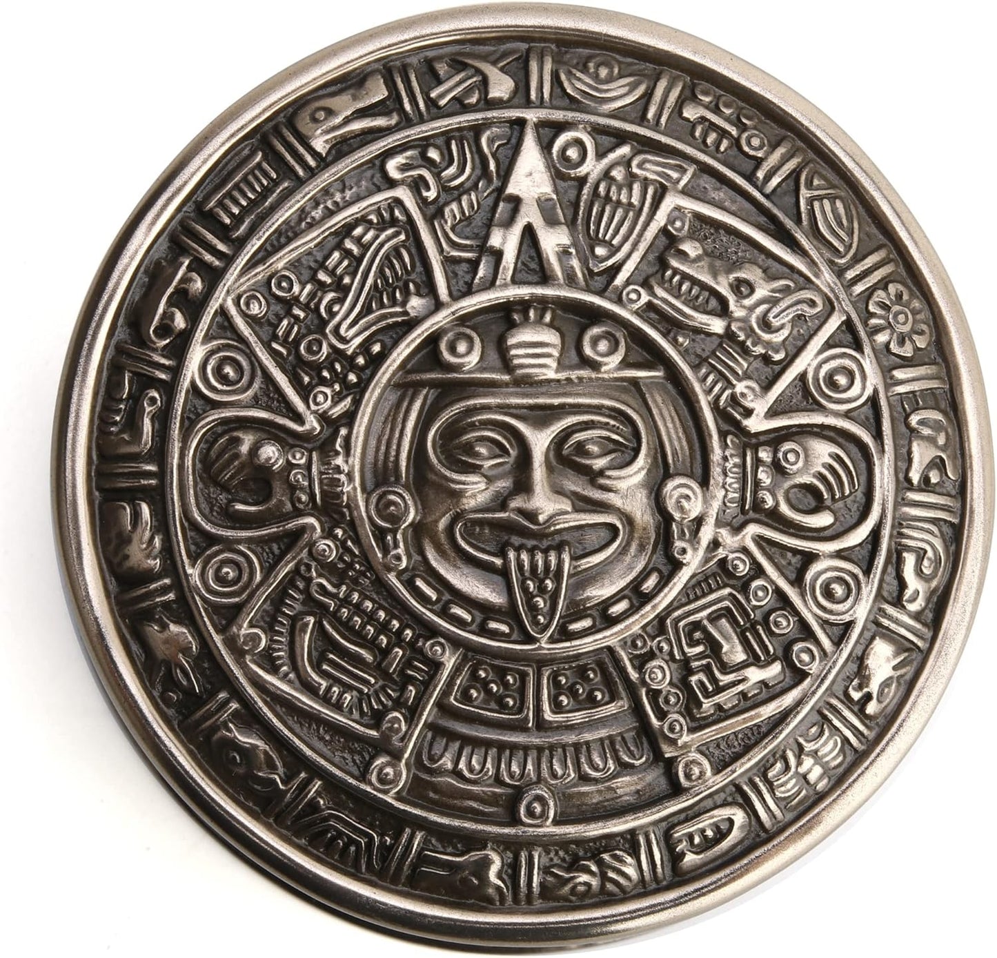 Aztec Sun Stone Round Trinket Box