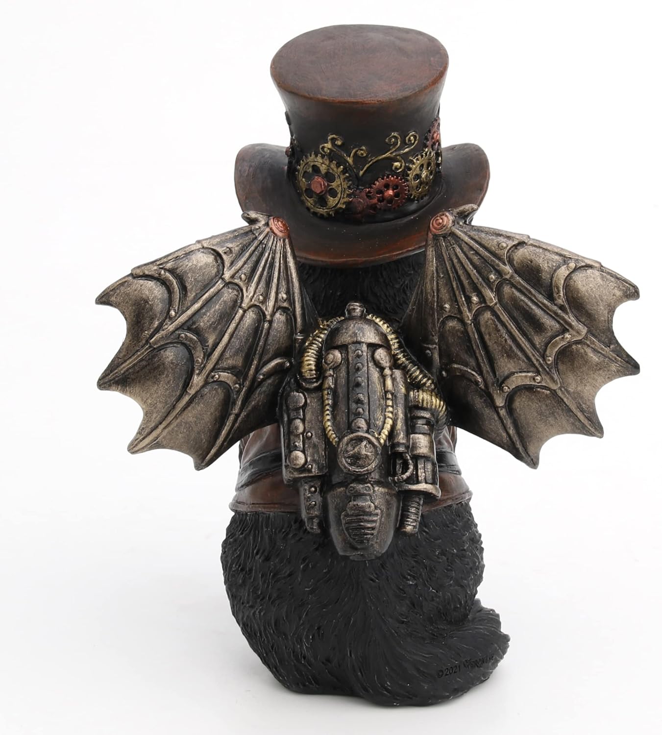 Steampunk Victorian Invnetor Cat With Wings And Top Hat Figurine