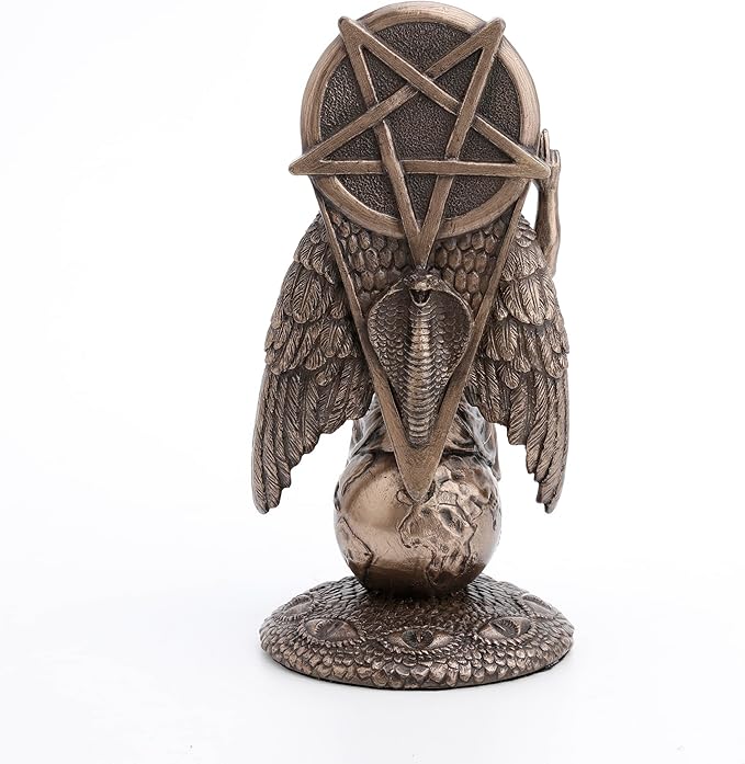 Statue Of Baphomet Sitting On Globe