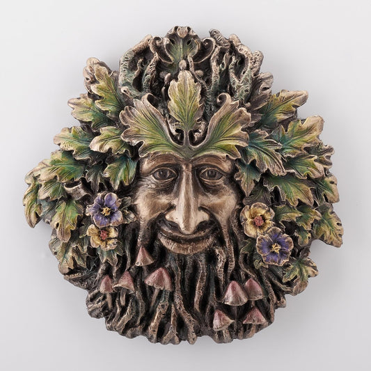 Green Man Spring Rebirth Mushroom Wall Plaque