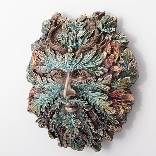 Green Man Winter Solstice Antler Wall Plaque