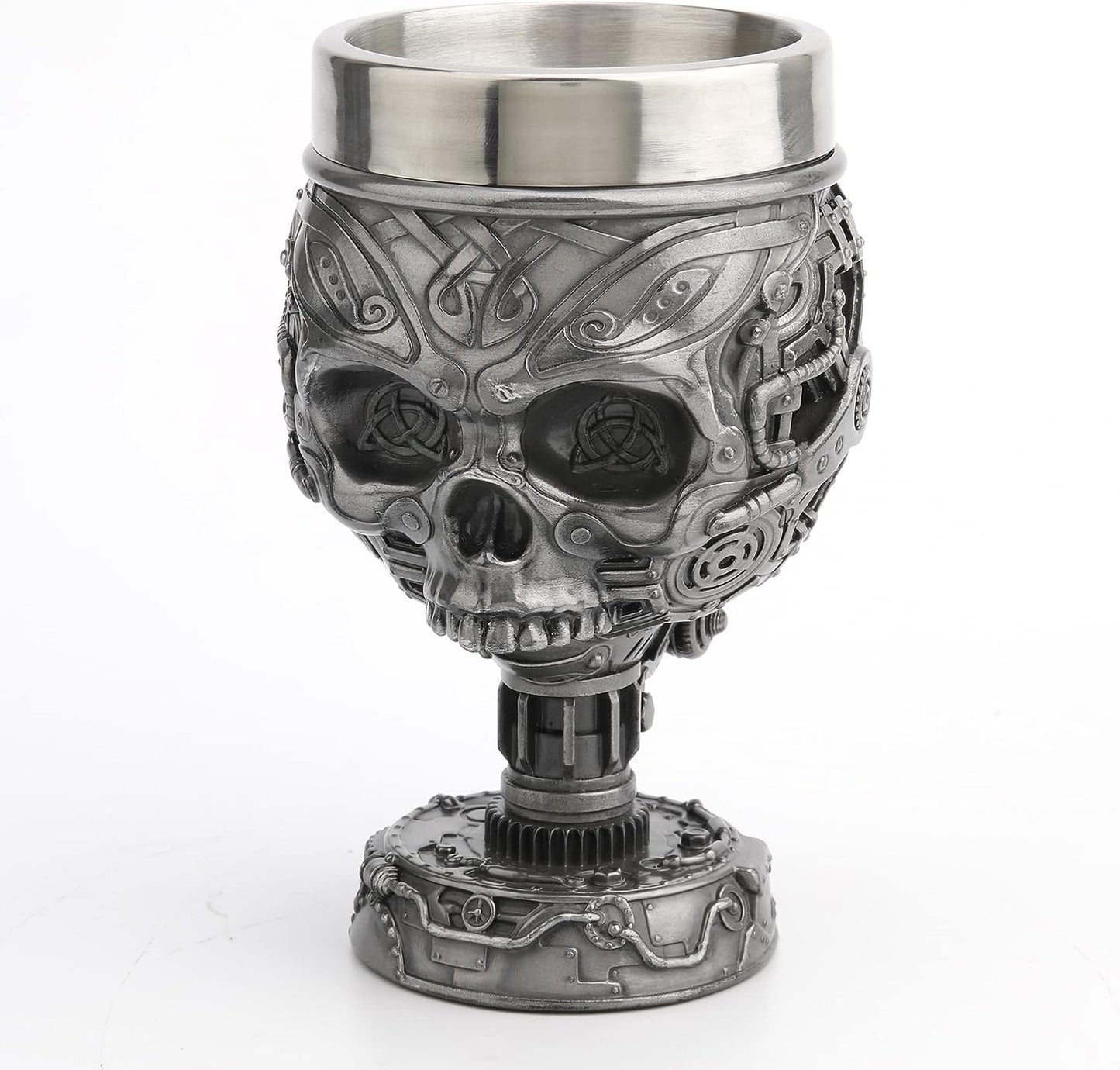 Steampunk Skull Celtic Trinity Goblet Mug