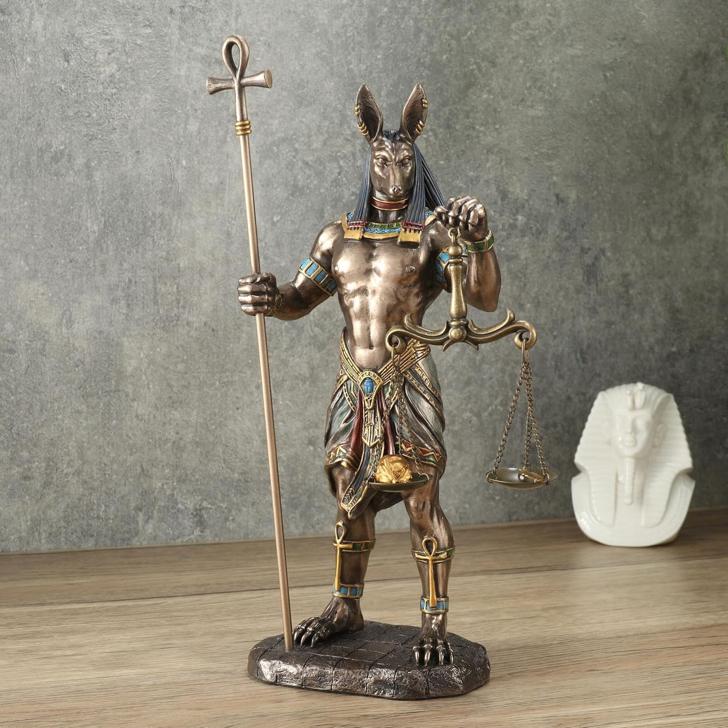Anubis Holding Ankh And Scale