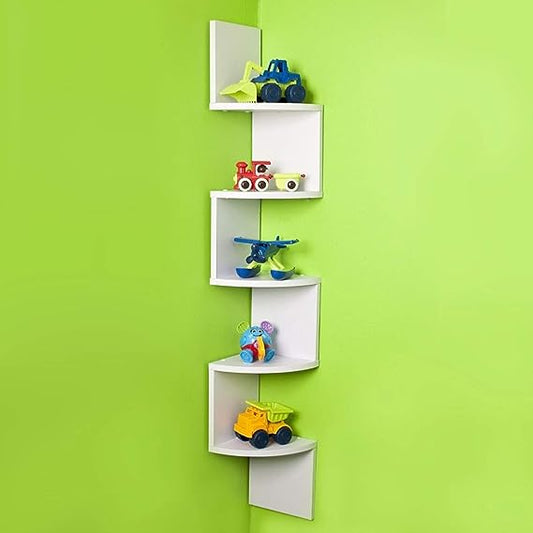 Large Laminated Corner Wall Mount Shelf