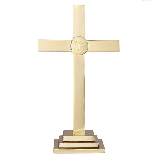 Classic Altar Cross With IHS Emblem