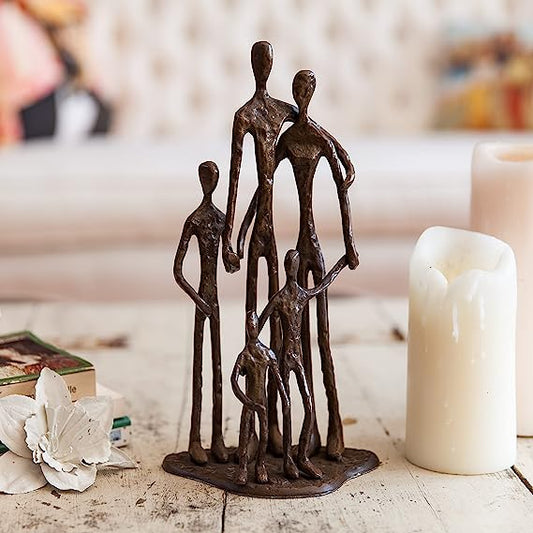 Family of Five Bronze Sculpture
