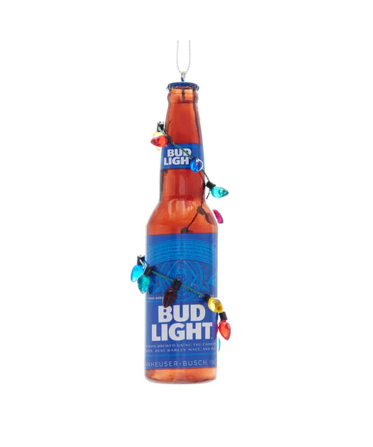 Bud Light Bottle With Christmas Bulbs Ornament