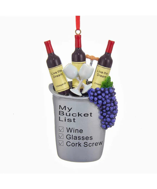 Wine "My Bucket List" Ornament