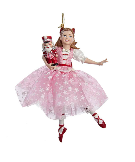 The Nutcracker Suite Clara In Pink Dress Holding Nutcracker Christmas Ornament