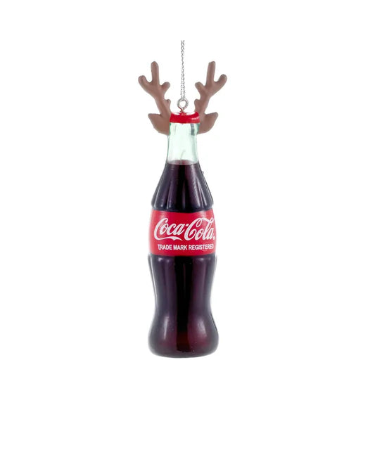 4.5- Inch Coca-Cola Antlers Bottle Ornament