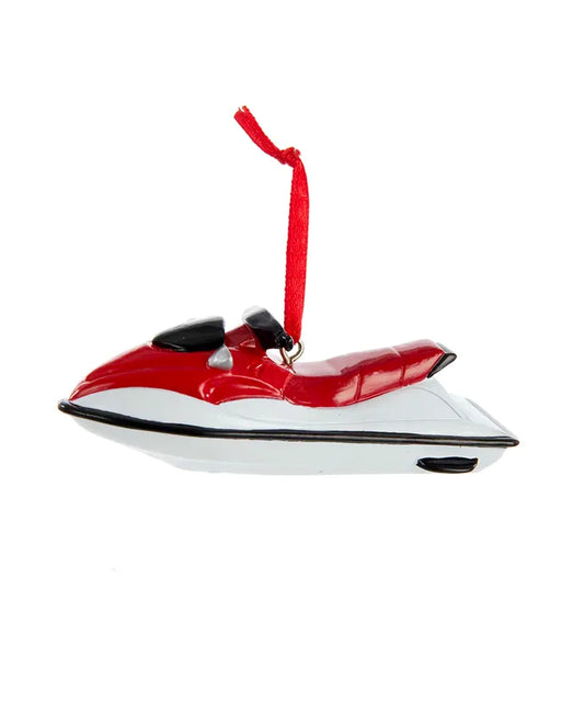 Red And White Jet Ski Ornament