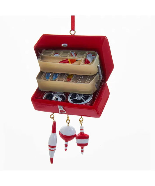 Tackle Box With Bobbers And Lures Fishing Christmas Tree Ornament