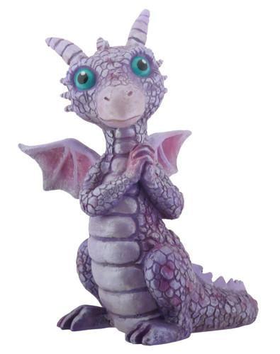Purple And Pink Baby Dragon Figurine