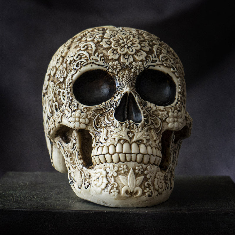 Floral  Skull  Collectible