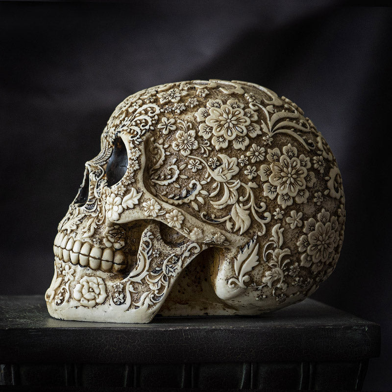 Floral  Skull  Collectible