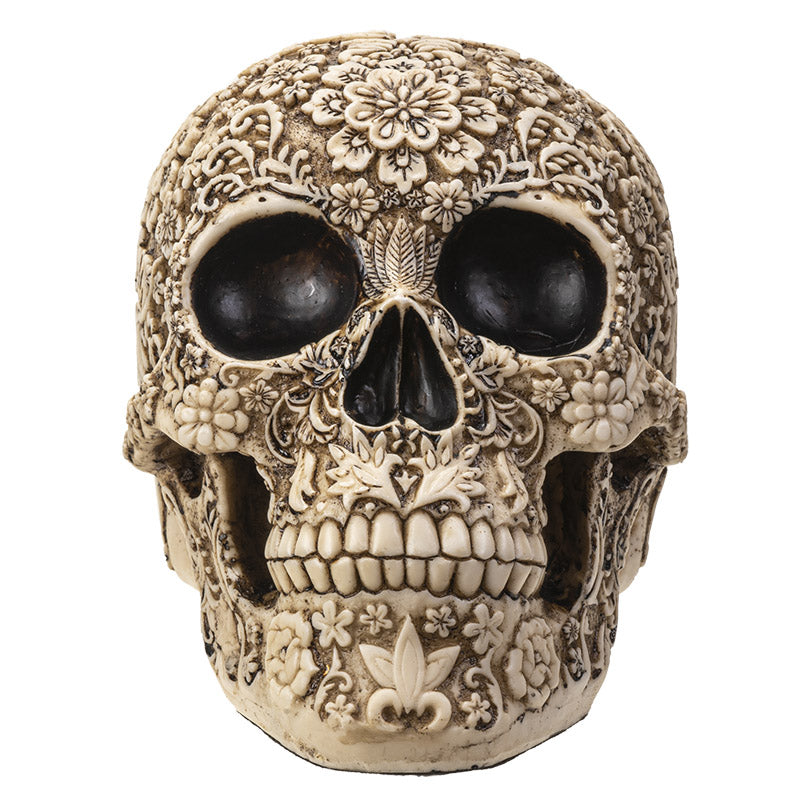 Floral  Skull  Collectible