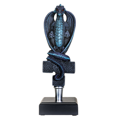 Fantasy Dragon On Celtic Cross Beer Tap Handle