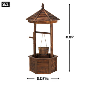 Rustic Wishing Well Planter