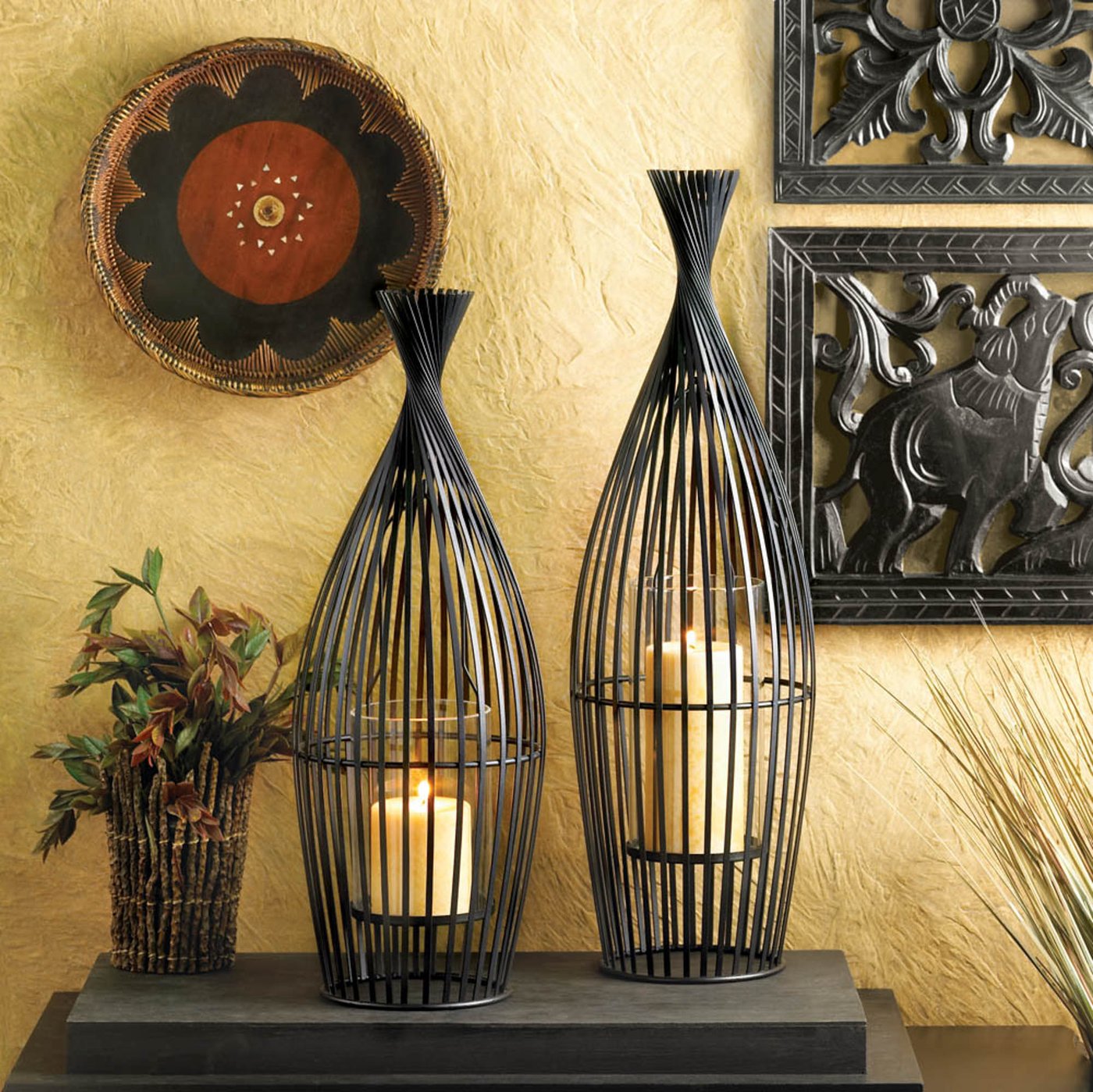 Large Wire Vase Candleholder