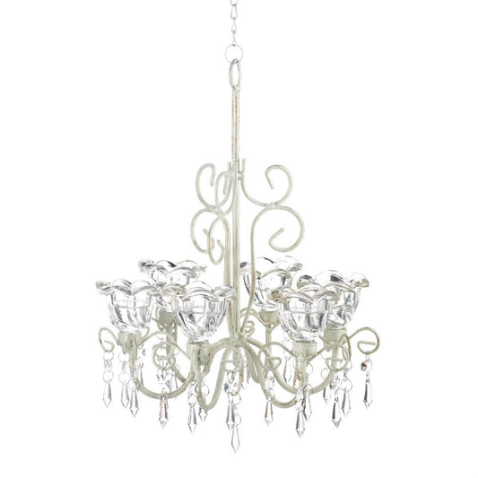 Crystal Blooms Candle Chandelier
