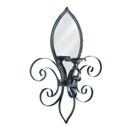 Fleur-De-Lis Mirrored Wall Sconce