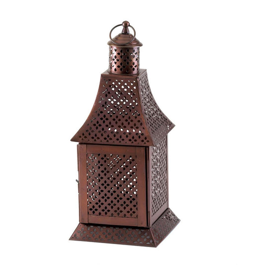 Iron Labyrinth Pewter Lantern
