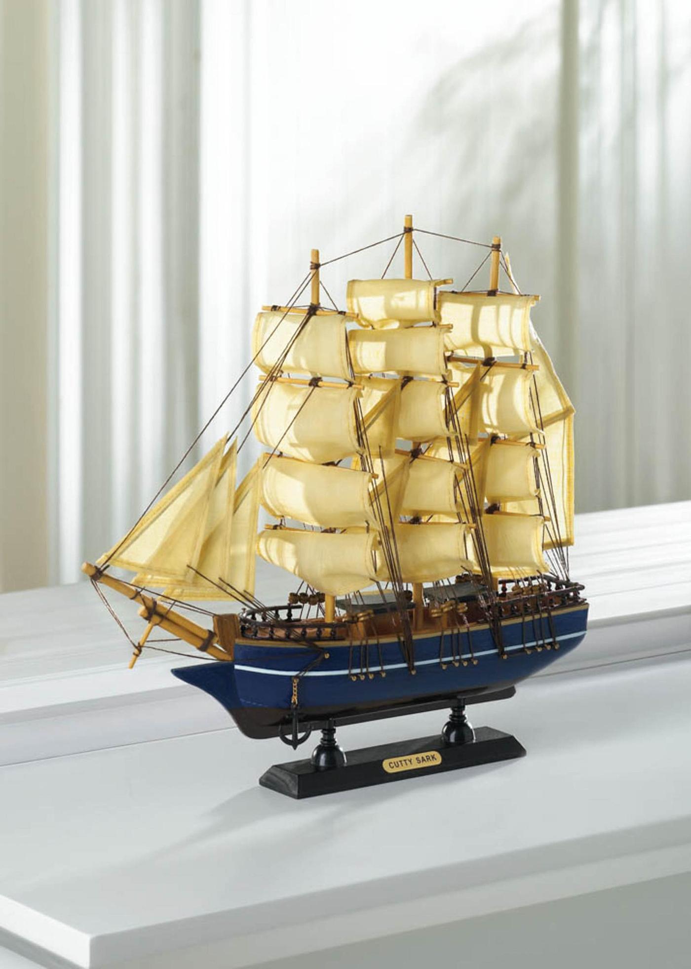Cream Cutty Sark Ship Model