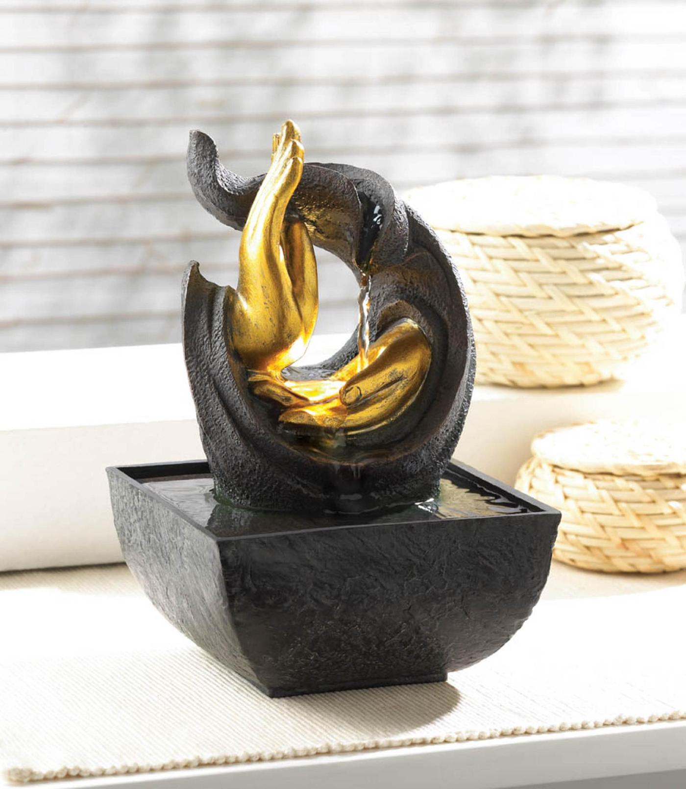 Golden Hands Accent Tabletop Fountain (Incl. Pump)