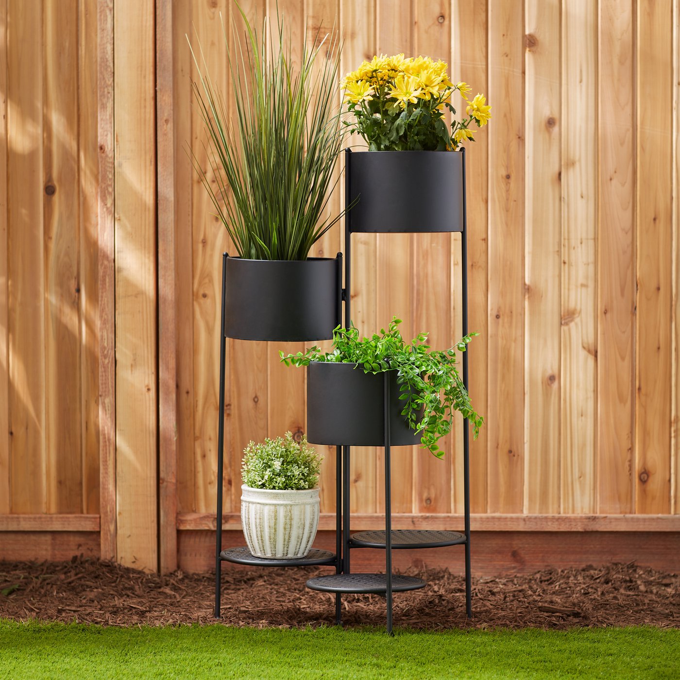 3 Tier Barrel Bucket Plant Stand