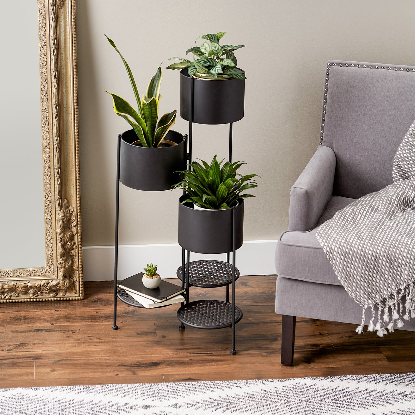 3 Tier Barrel Bucket Plant Stand