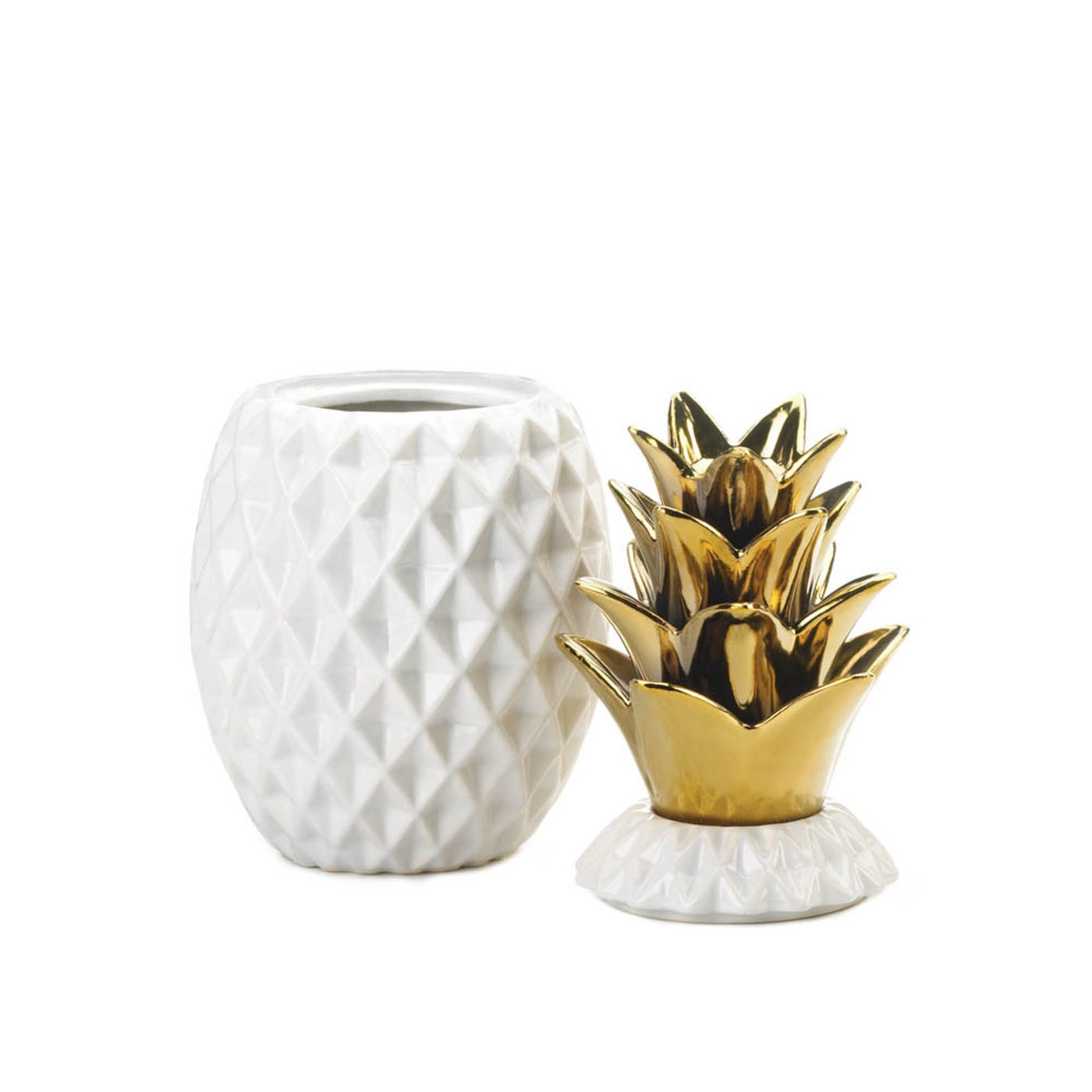Gold Topped Pineapple Jar