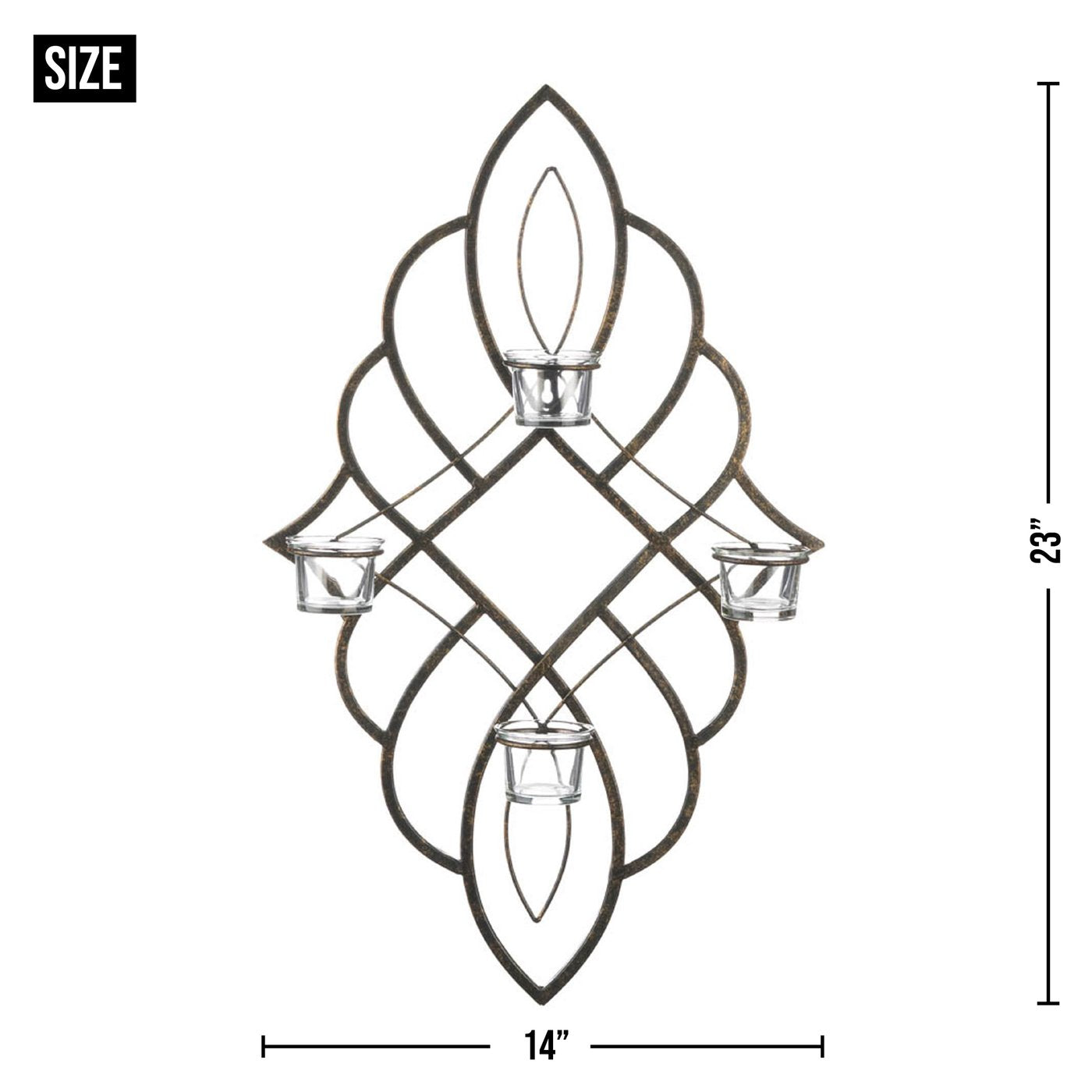Iron Regal Candle Wall Sconce