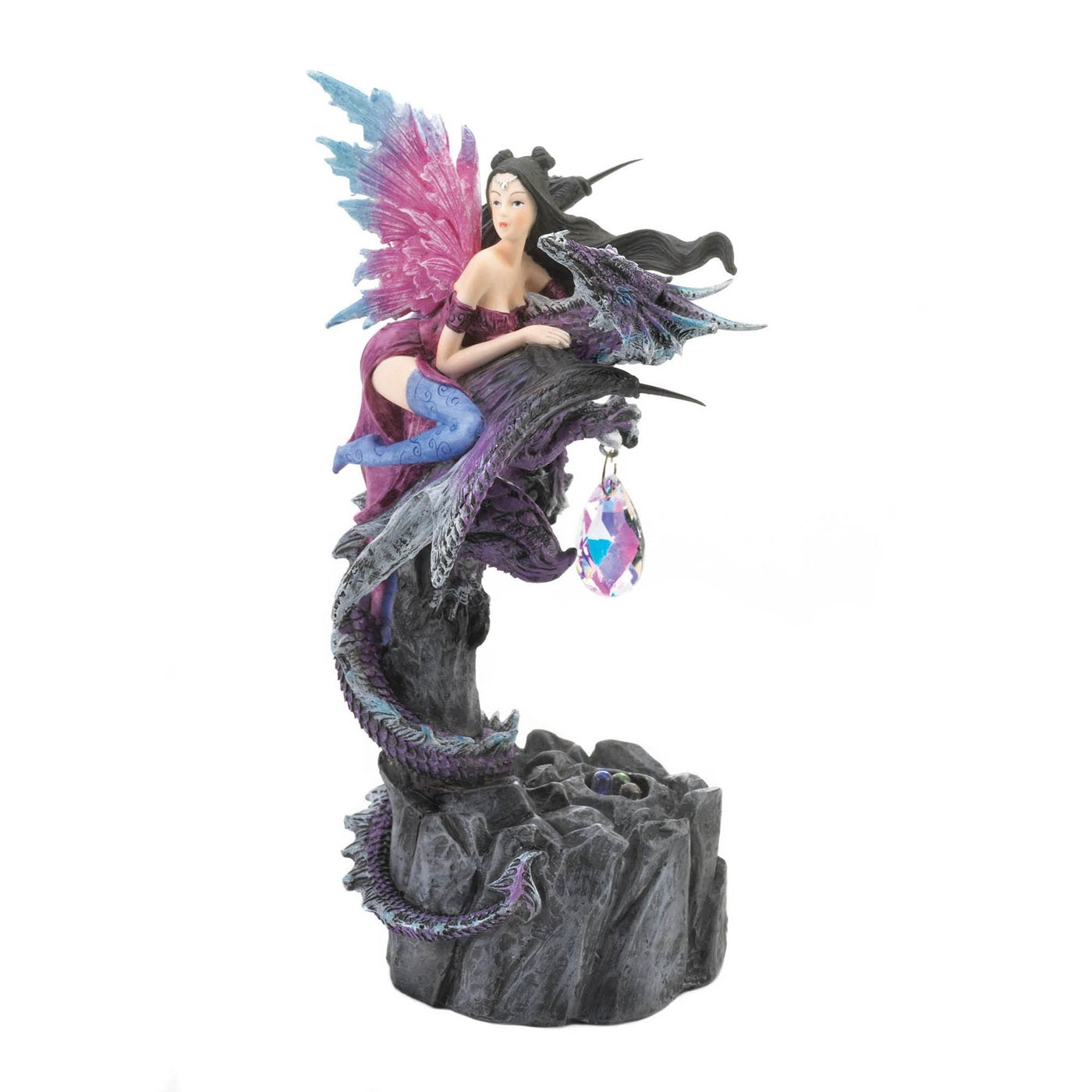 Light Up Fairy And Dragon Figurine