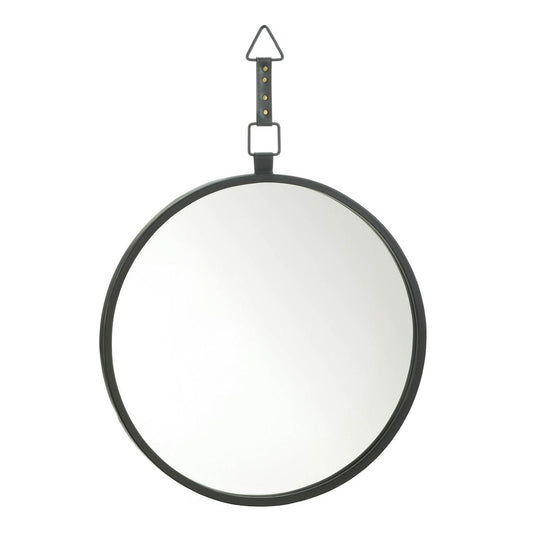 Round Mirror With Leather Strap