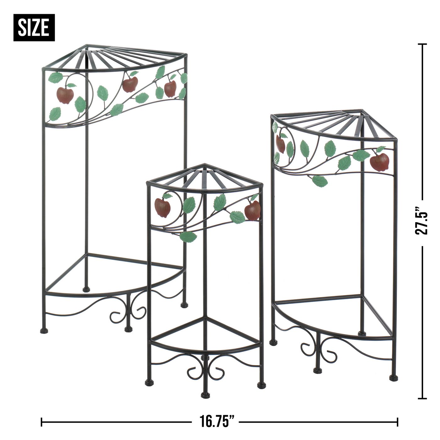 Country Apple Plant Stand Set