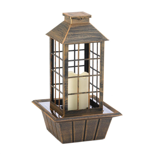 Bronzed Lantern Tabletop Fountain (Incl. Pump)