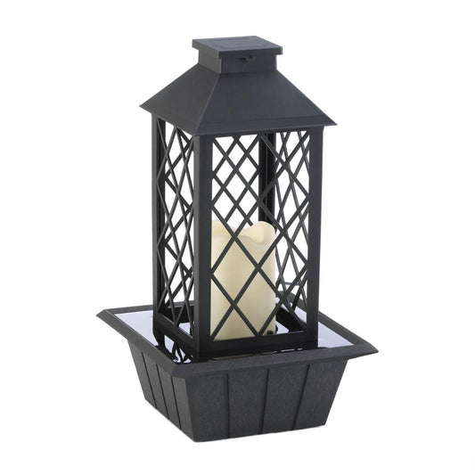 Black Lantern Tabletop Fountain (Incl. Pump)