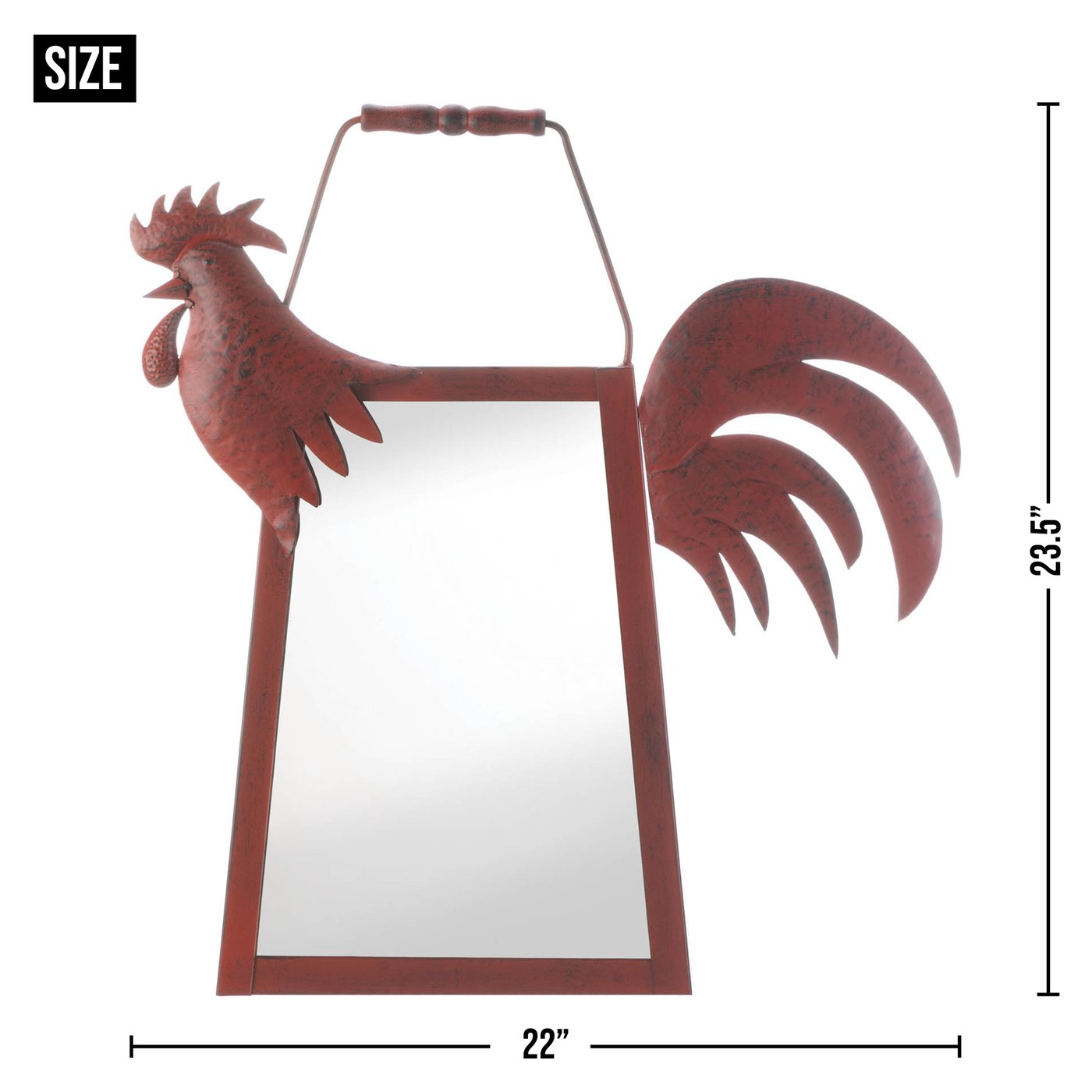Versatile Rooster Hanging Mirror