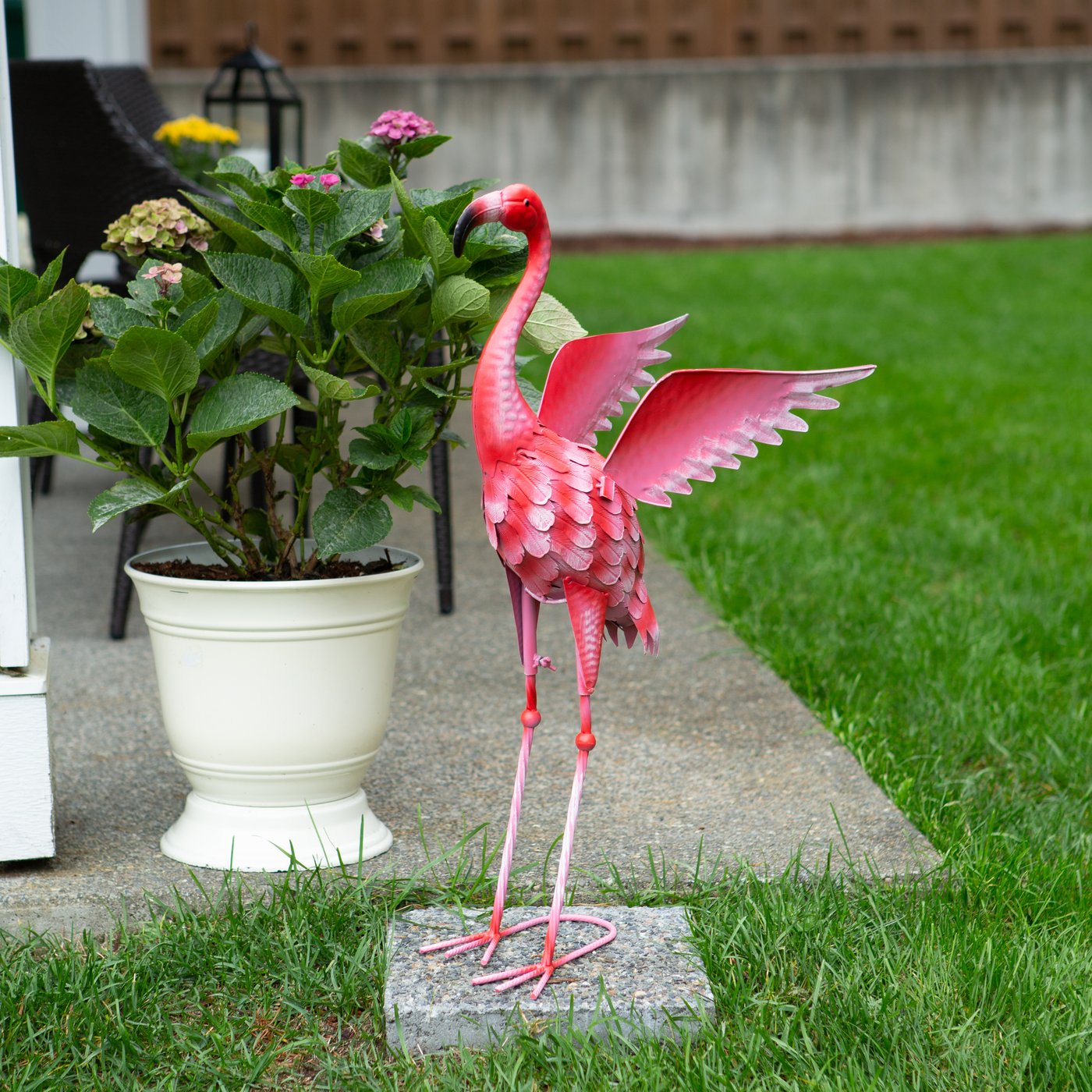 Large Flying Flamingo Statue