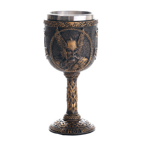 Norse Mythology Thor God Of Thunder Wine Goblet Chalice Cup 7oz
