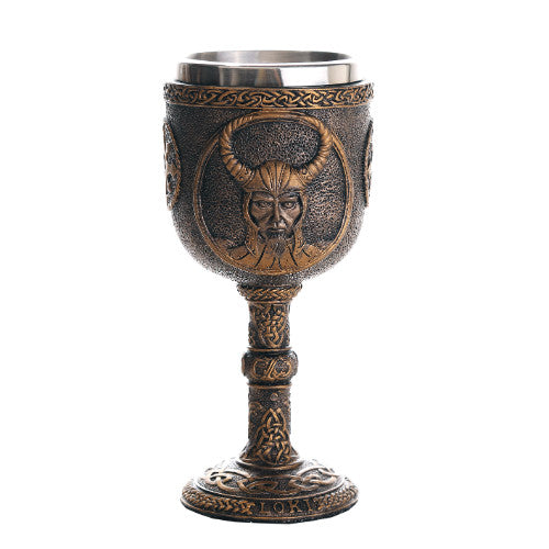 Norse Mythology Trickster God Loki Wine Goblet Chalice Cup 7oz