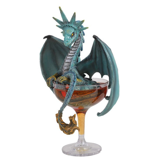 Liquor Manhattan Liberty Winged Dragon In Cup Resin Figurine By Stanley Morrison