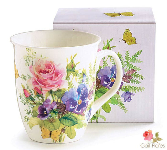 Abundant Blooms Porcelain Mug