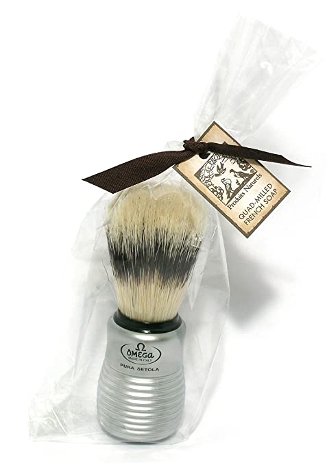 Boar Bristle Shave Brush With Aluminum Handle