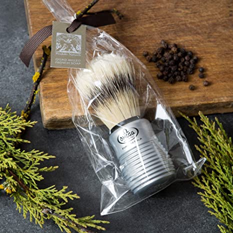 Boar Bristle Shave Brush With Aluminum Handle