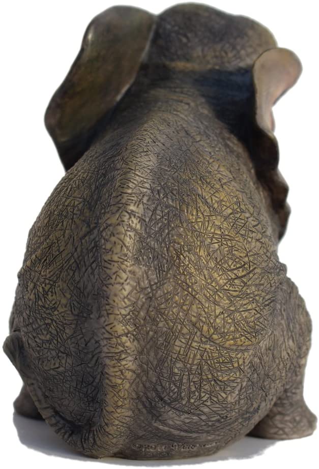 Baby Elephant Sitting Sculpture