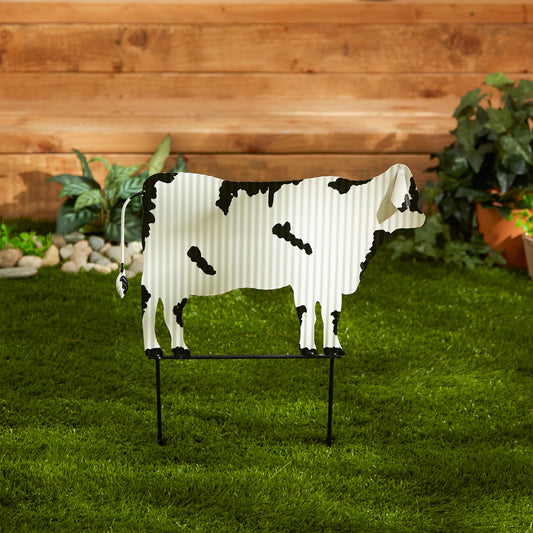 Iron Cow Garden Stake